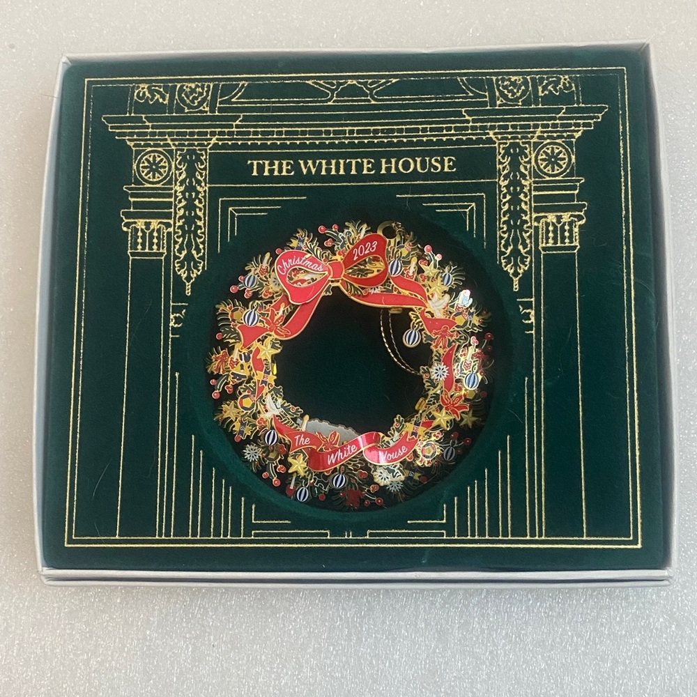 2023 Red & Gold Wreath Holiday Ornament